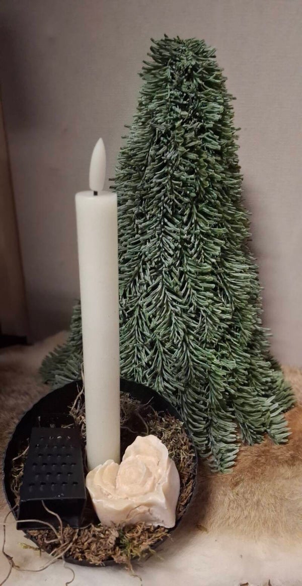 Amber set met led kaars