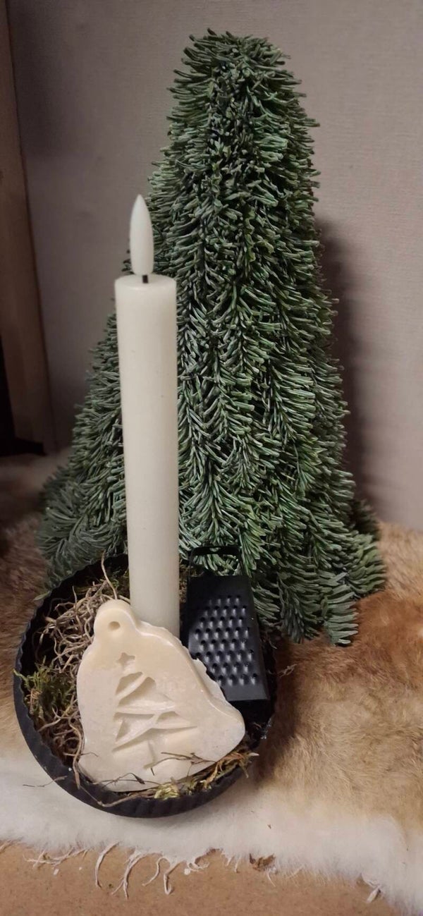 Amber set met led kaars