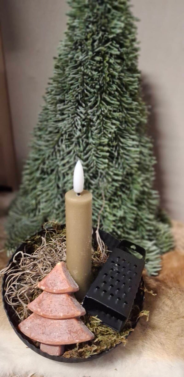 Amber set met led kaars