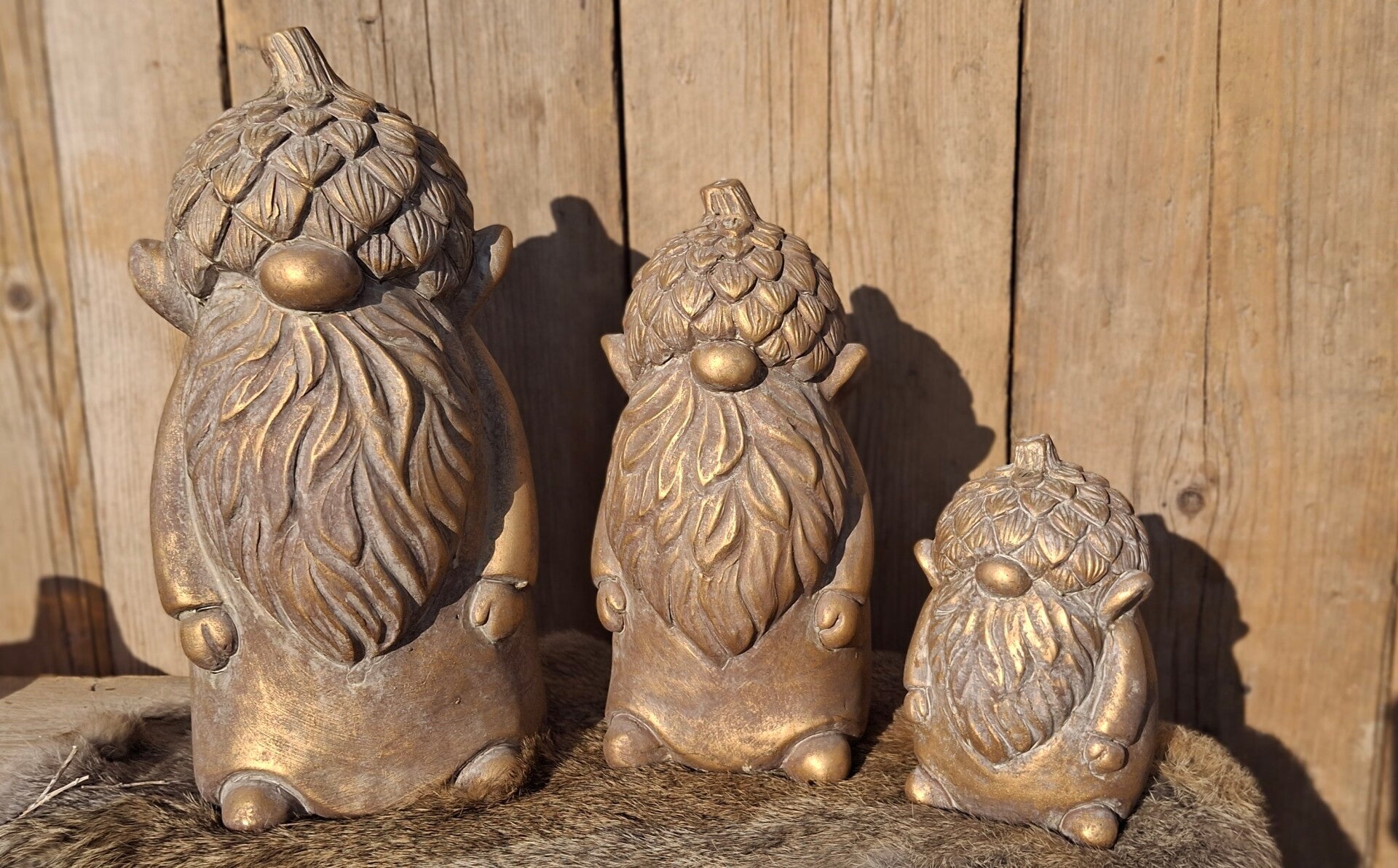 Concrete golden gnome