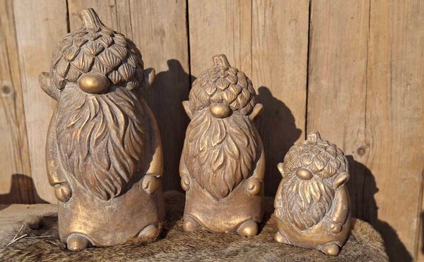 Concrete golden gnome