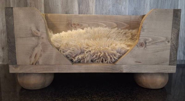 Steigerhouten Hondenmand exclusief kleedje