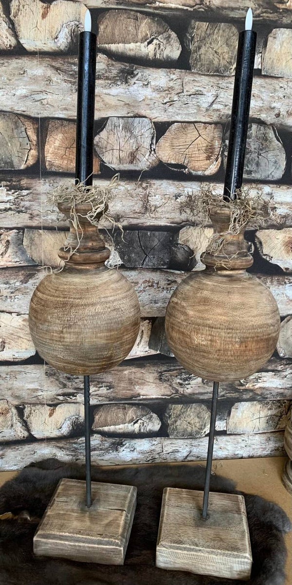 Grote kaars kandelaar inclusief led kaars