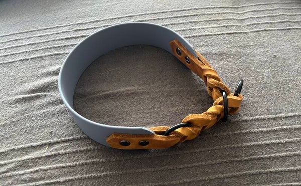 Biothane-Leder Zugstophalsband nach Maß