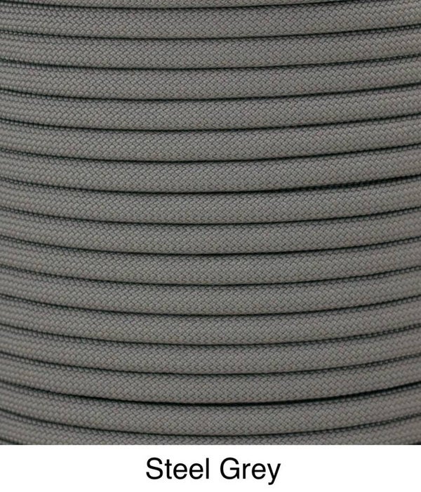 Verstellbare Tau-Leder Hundeleine - Steel Grey
