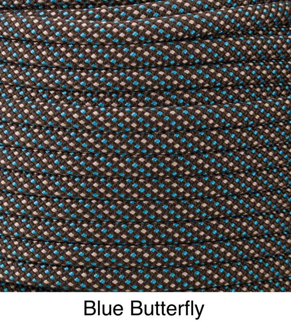 Verstellbare Tau-Leder Hundeleine - Blue Butterfly