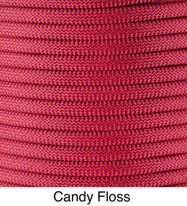 Verstellbare Tau-Leder Hundeleine - Candy Floss