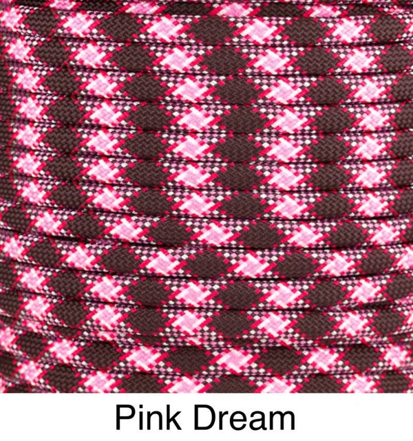 Verstellbare Tau-Leder Hundeleine - Pink Dream
