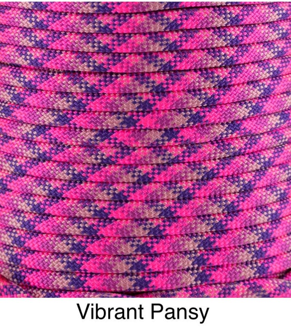 Verstellbare Tau-Leder Hundeleine -  Vibrant Pansy
