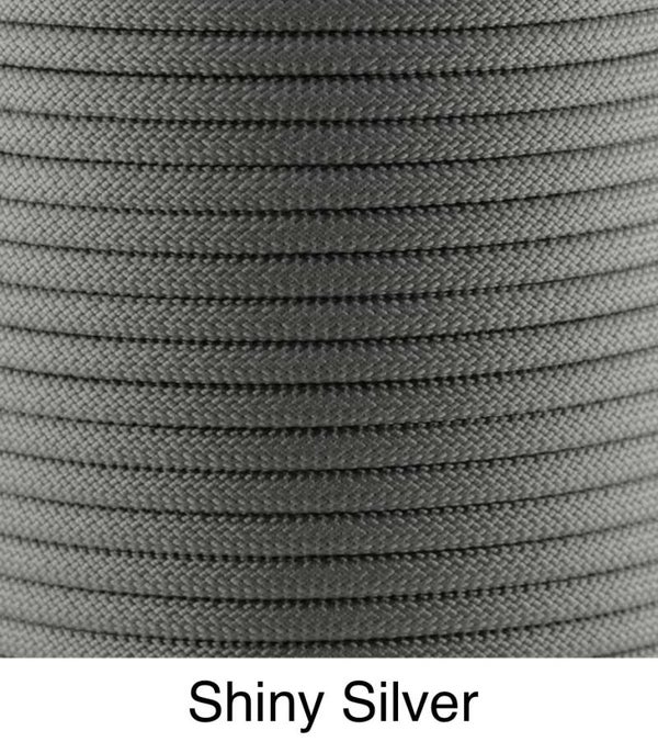 Verstellbare Tau-Leder Hundeleine - Shiny Silver