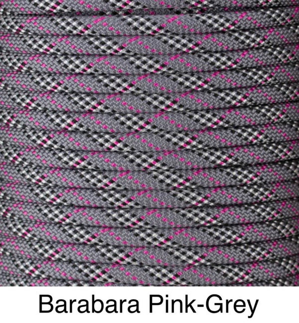 Verstellbare Tau-Leder Hundeleine - Barbara Pink-Grey