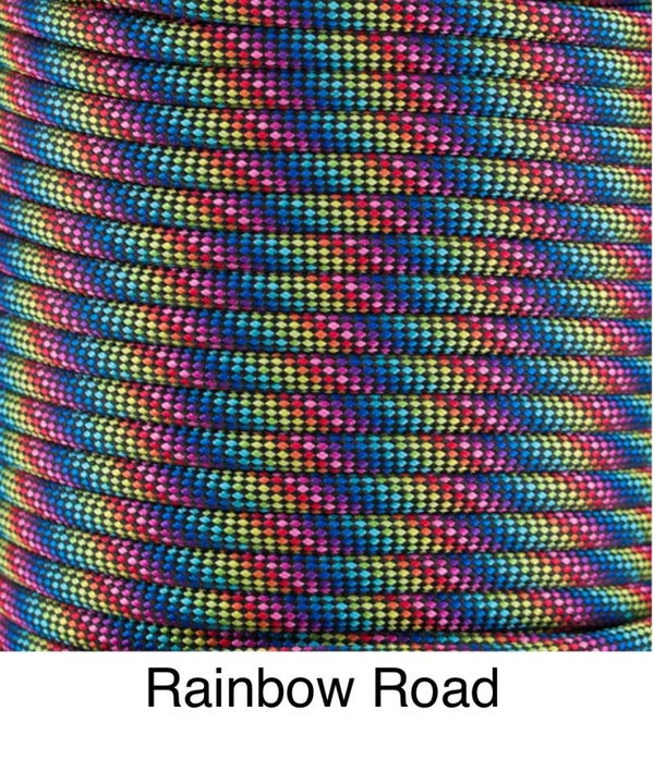 Verstellbare Tau-Leder Hundeleine - Rainbow Road