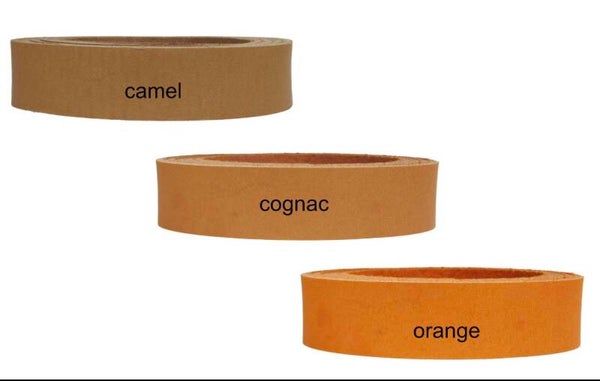 Handgefertigtes Verstellbares Lederhalsband für Hunde Orange