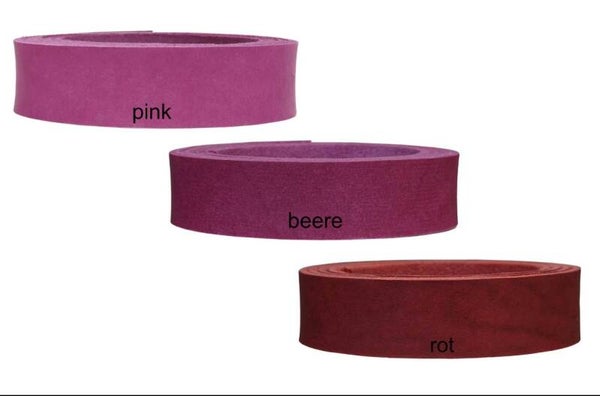 Handgefertigtes Verstellbares Lederhalsband für Hunde Pink