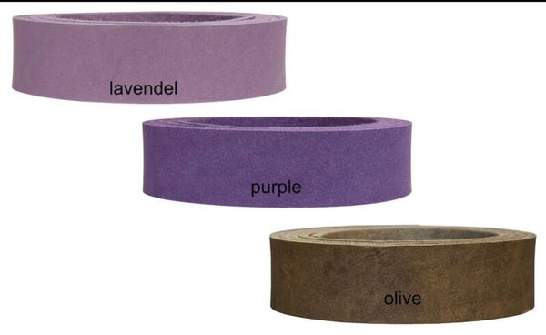 Handgefertigtes Verstellbares Lederhalsband für Hunde Purple
