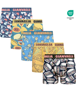 5-Pack Gianvaglia Boxershorts FastFood & Fruit