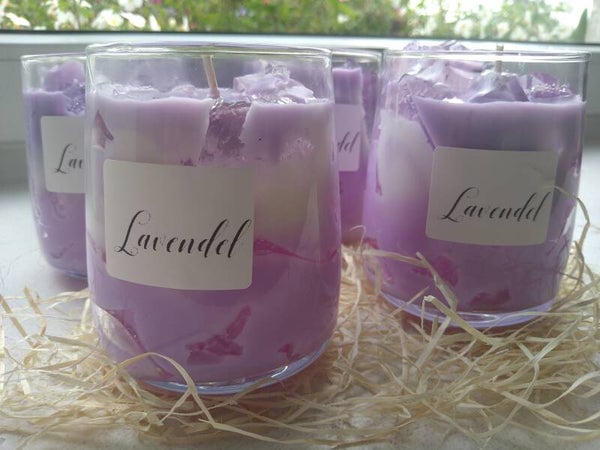 Käsitöö küünal "Lavendel"