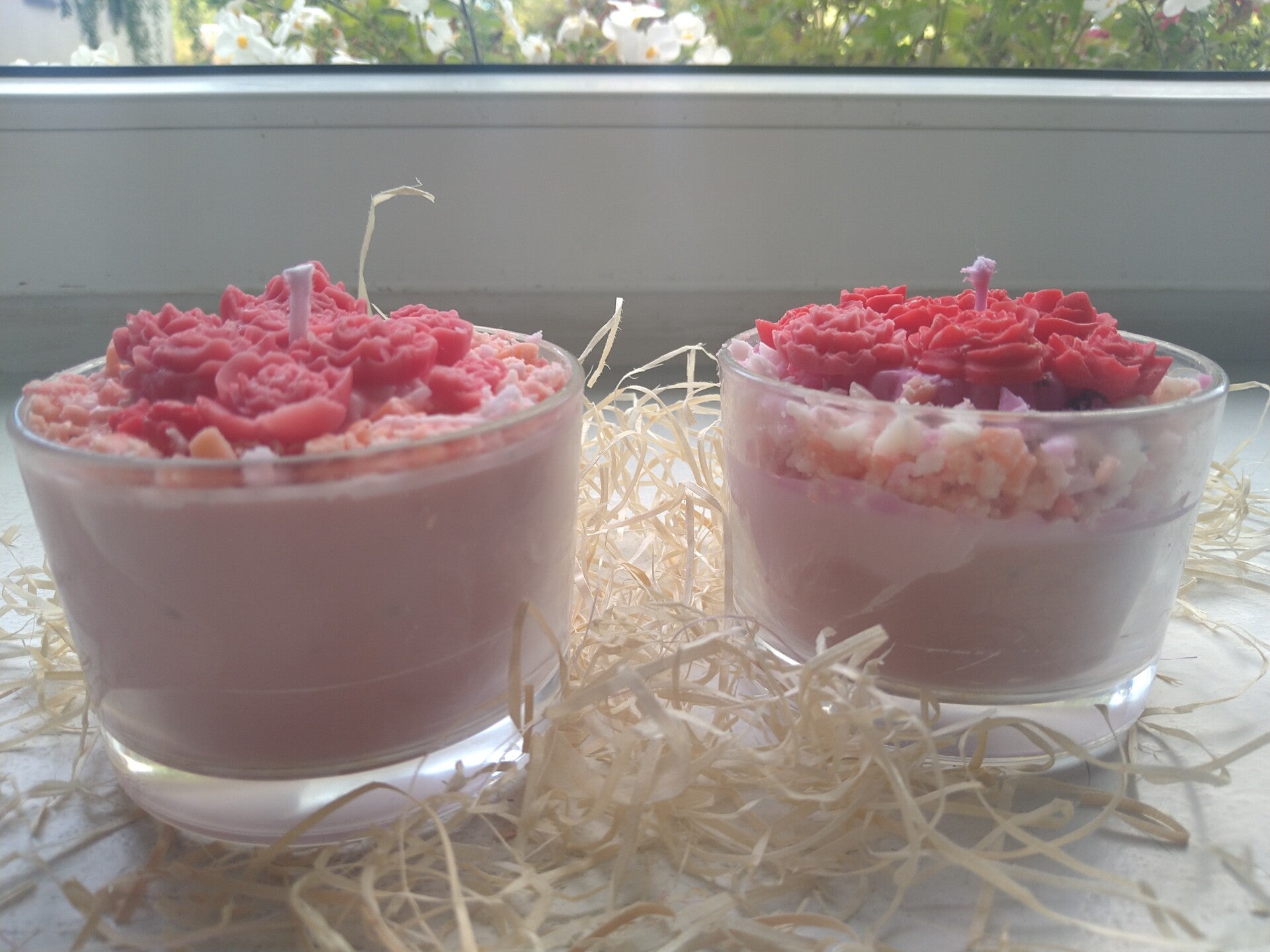 Käsitöö küünal "Lilleaed"