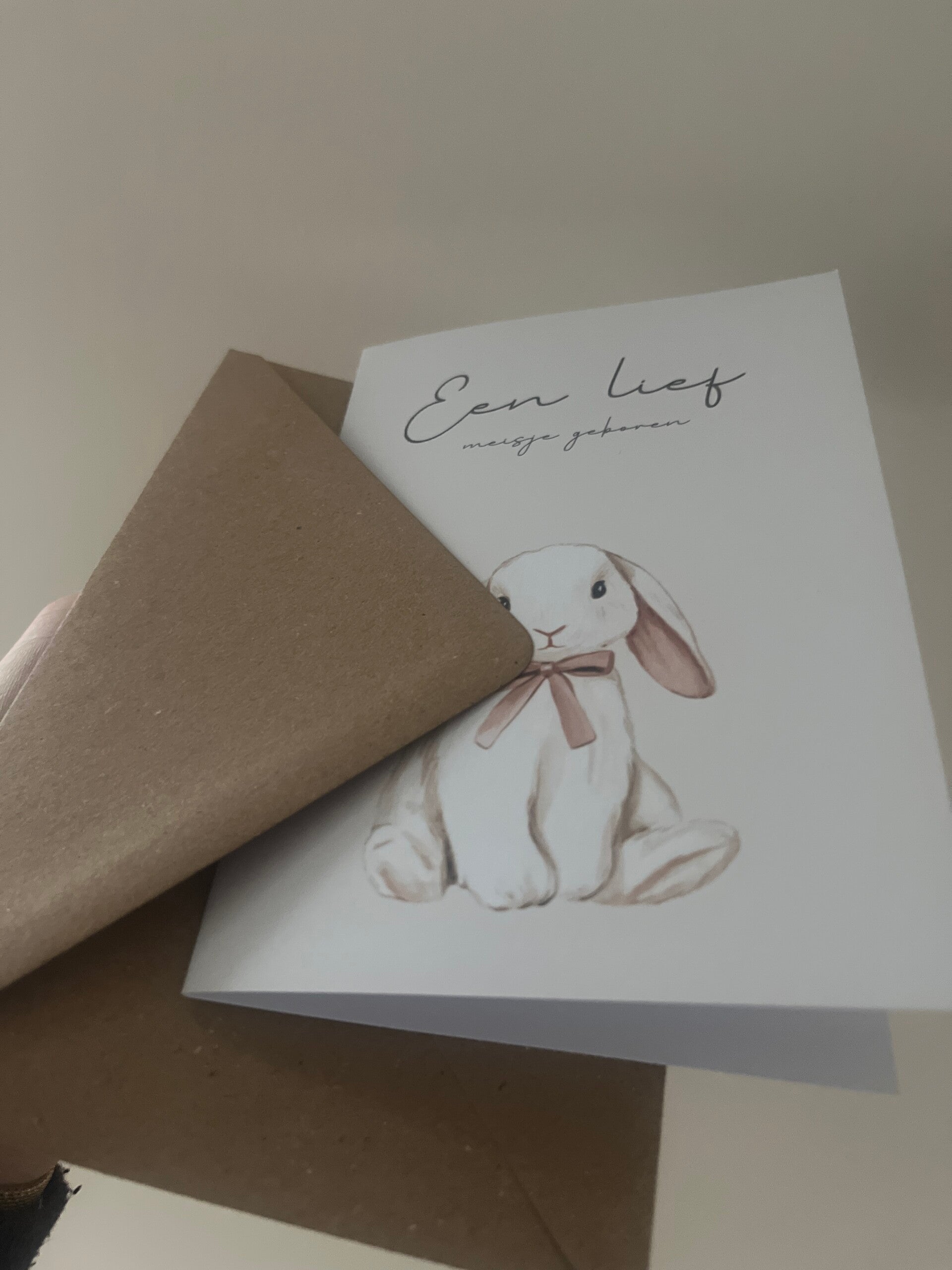 Gevouwen kaart “een meisje”