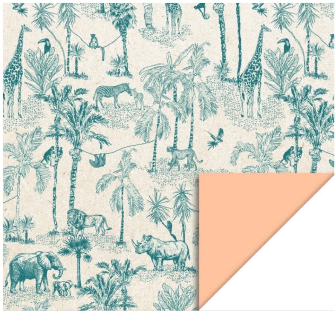 Cadeaupapier jungle groen