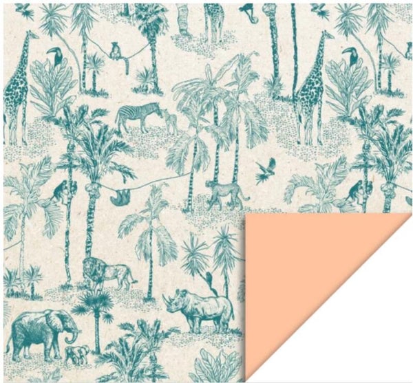 Cadeaupapier jungle groen