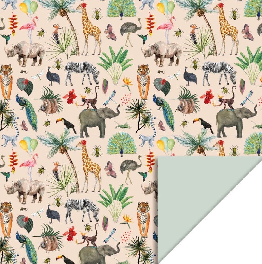 Cadeaupapier jungle beige