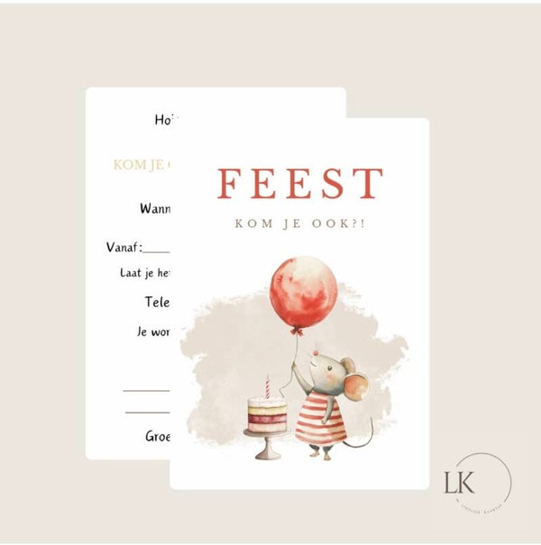 Uitnodiging “muisje”