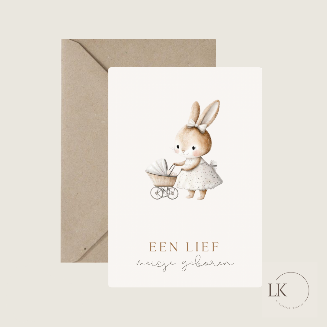 Wenskaart “ een meisje”