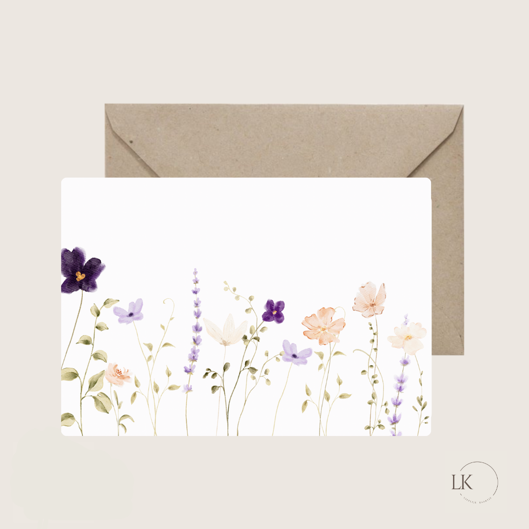 Wenskaart “weidebloemen”