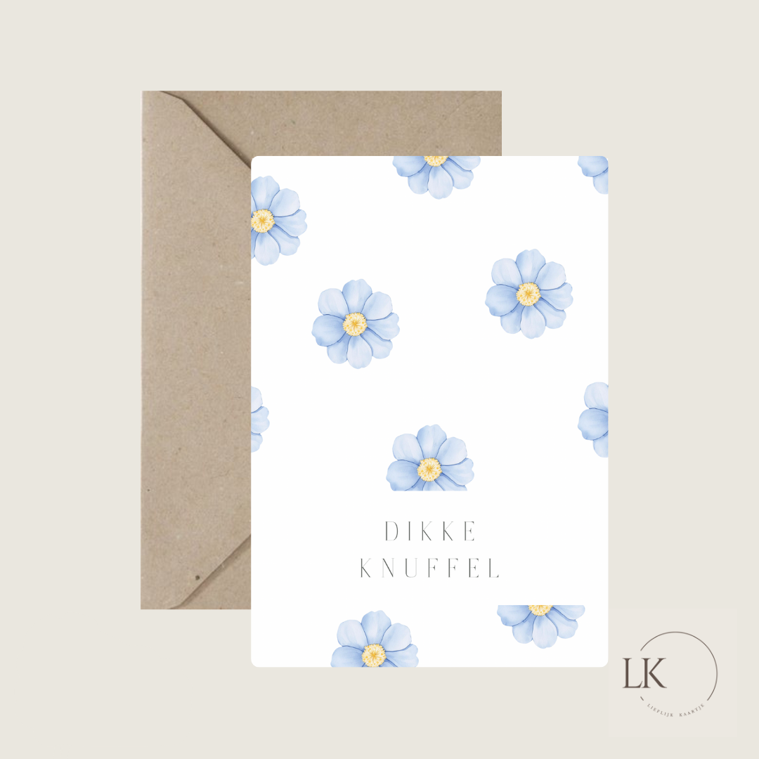 Wenskaart “ dikke knuffel”