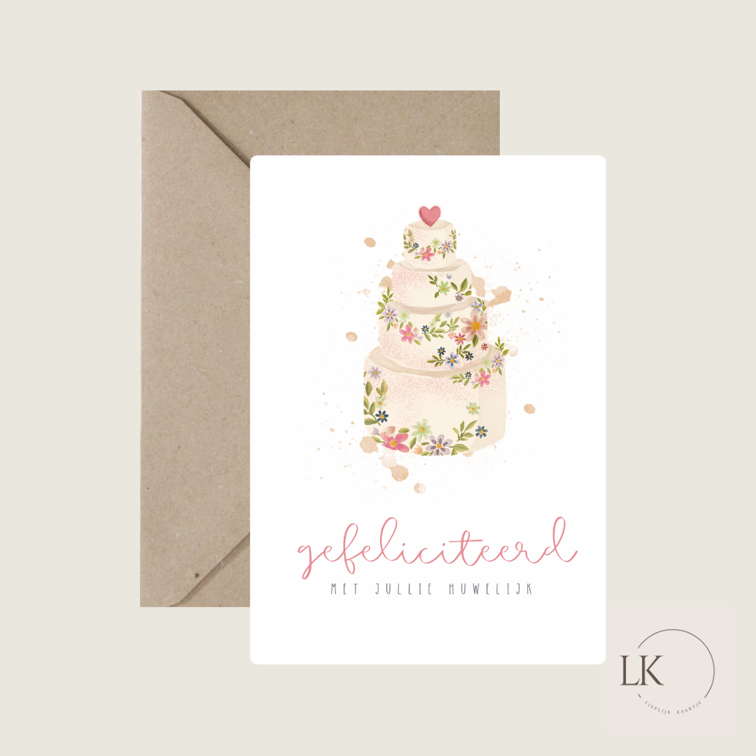 Wenskaart “huwelijk”