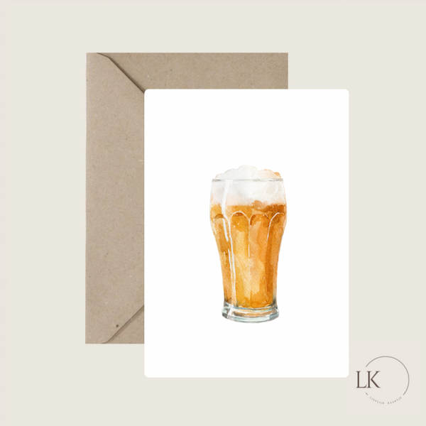 Wenskaart 'biertje'