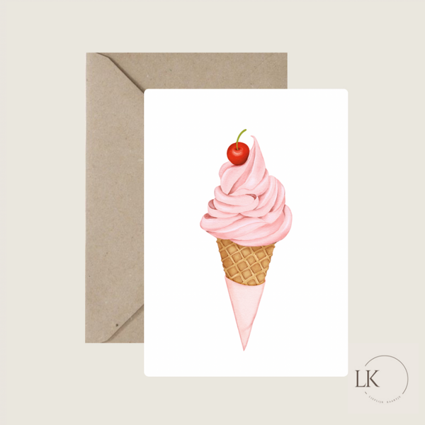 Wenskaart ‘ijsje’