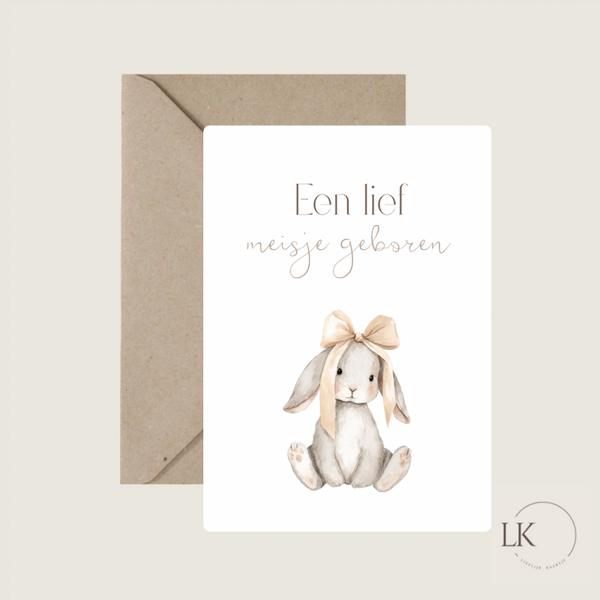 Wenskaart ‘lief meisje’