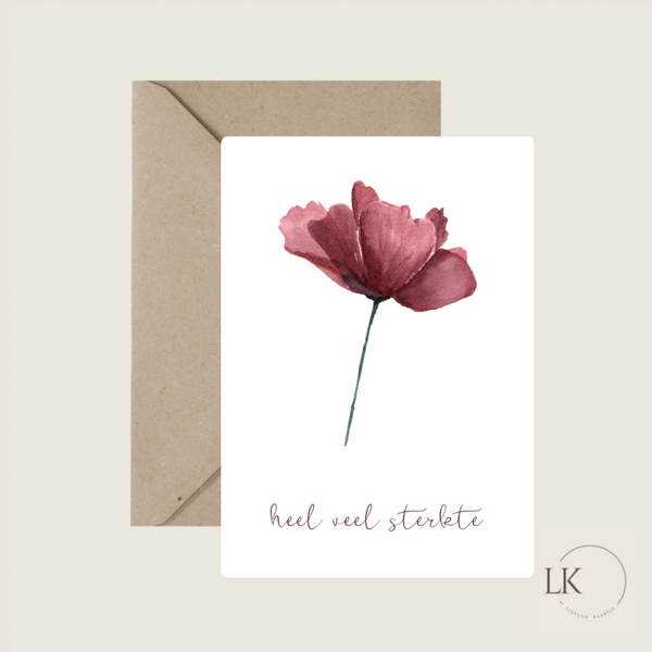 Wenskaart 'heel veel sterkte'