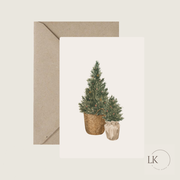 Kerstkaart “boompjes”