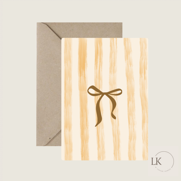 Wenskaart 'streep strik'