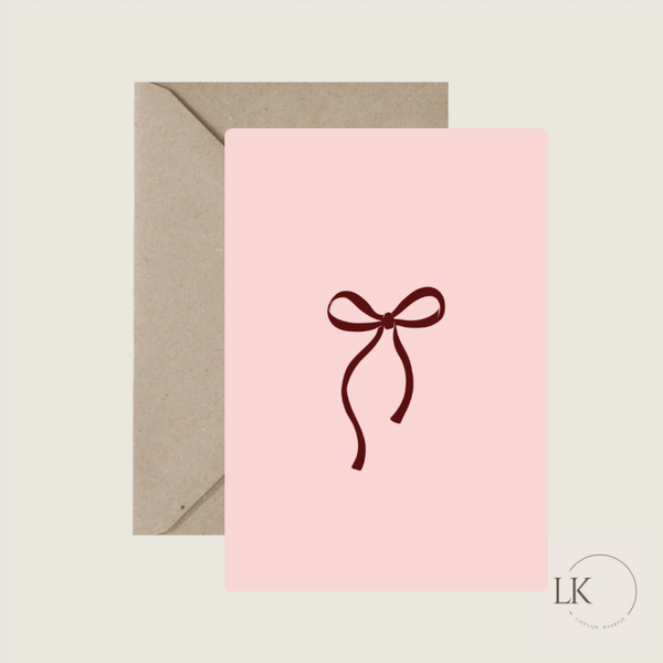 Kerstkaart “strik”