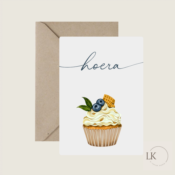 Wenskaart “cupcake”