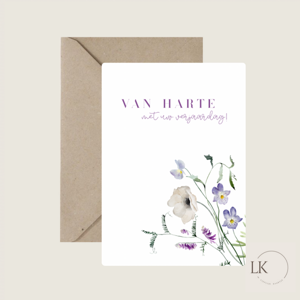 Wenskaart 'uw verjaardag'