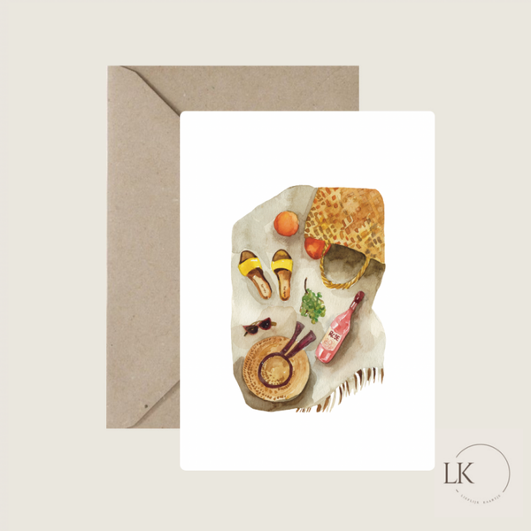 Wenskaart 'strandlaken'