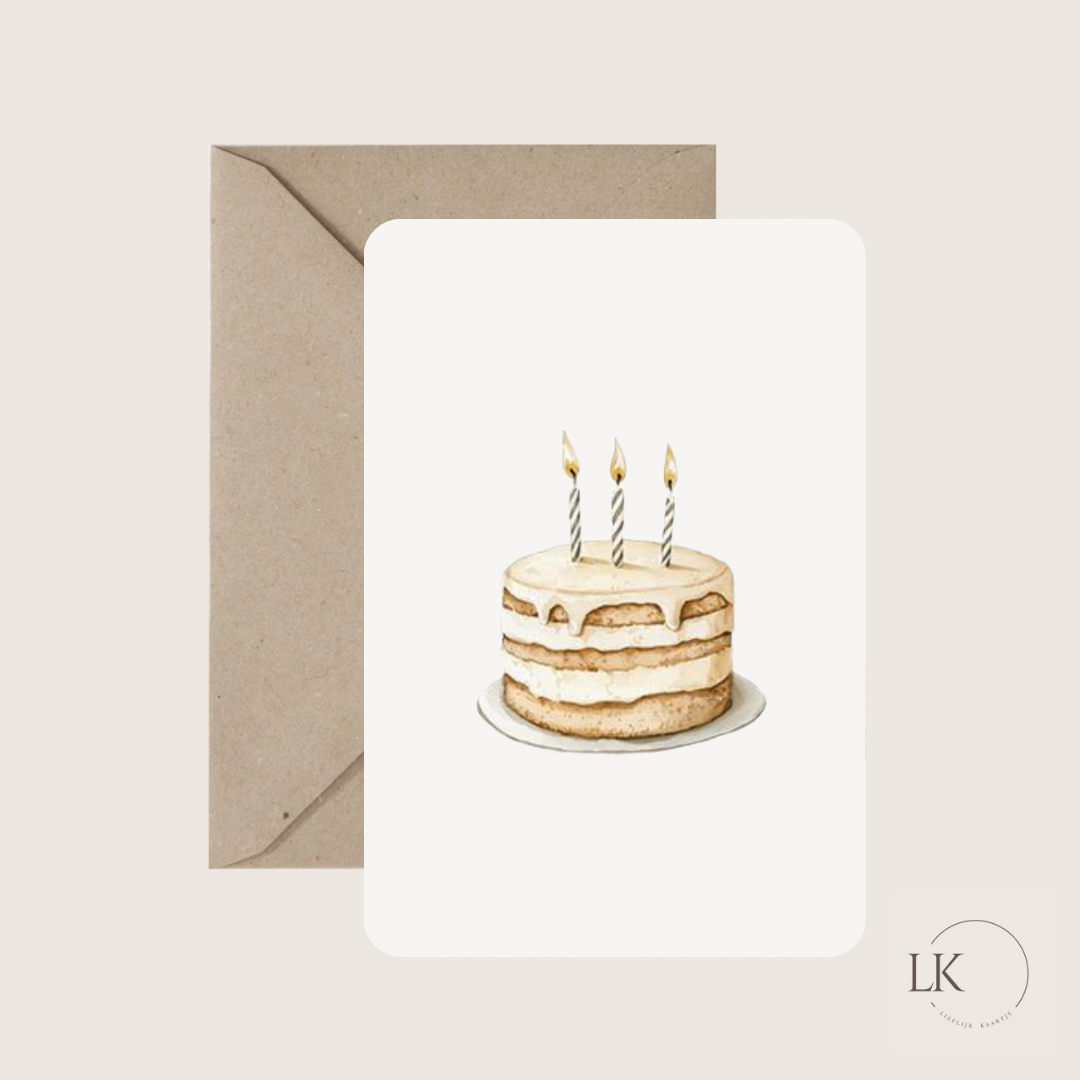 Wenskaart “taart”
