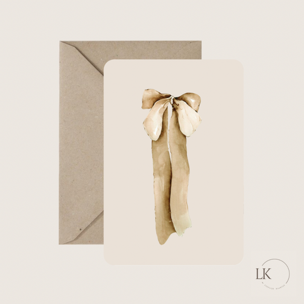 Wenskaart “strik”