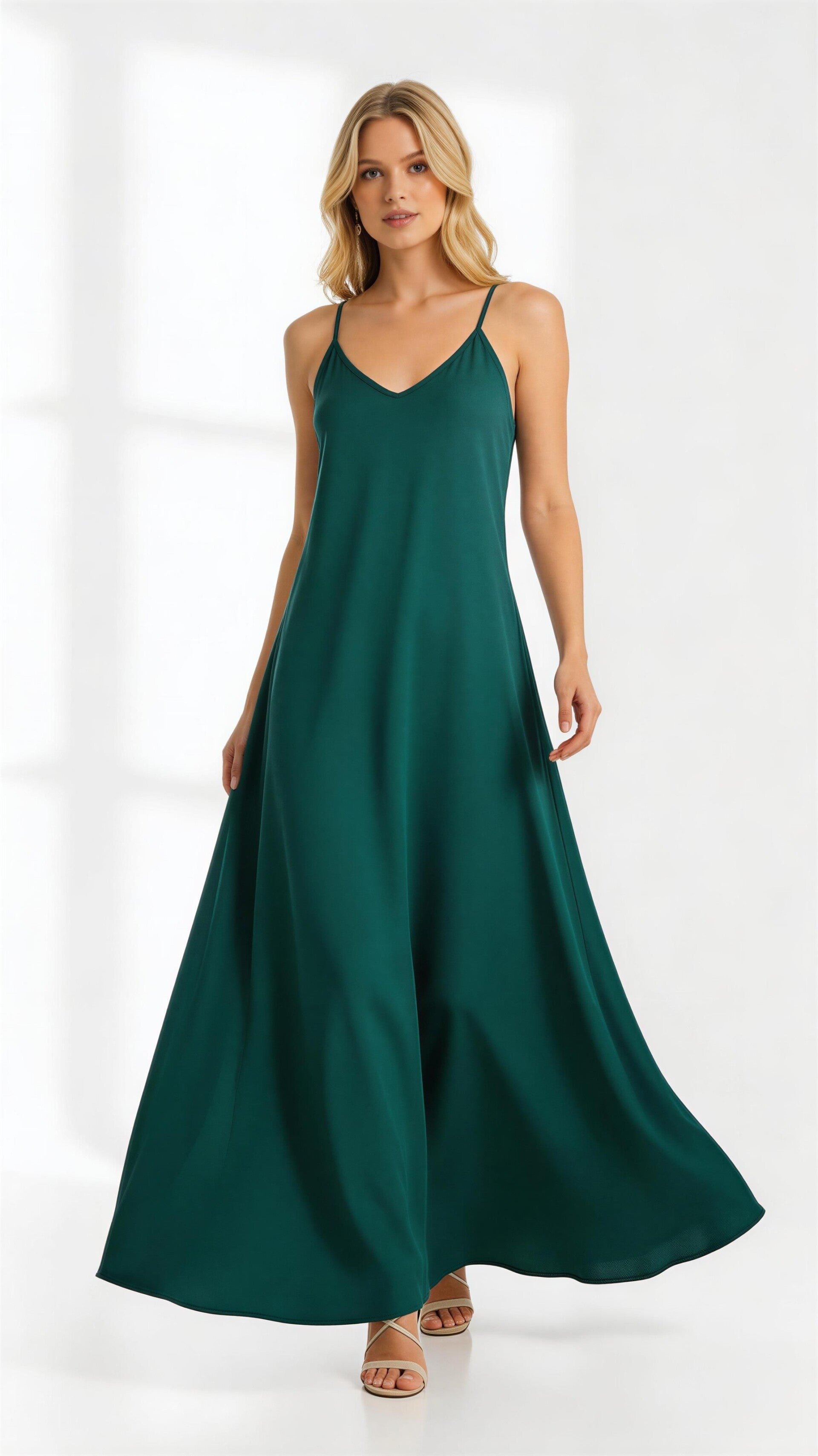 Satin Flow Maxi Dress
