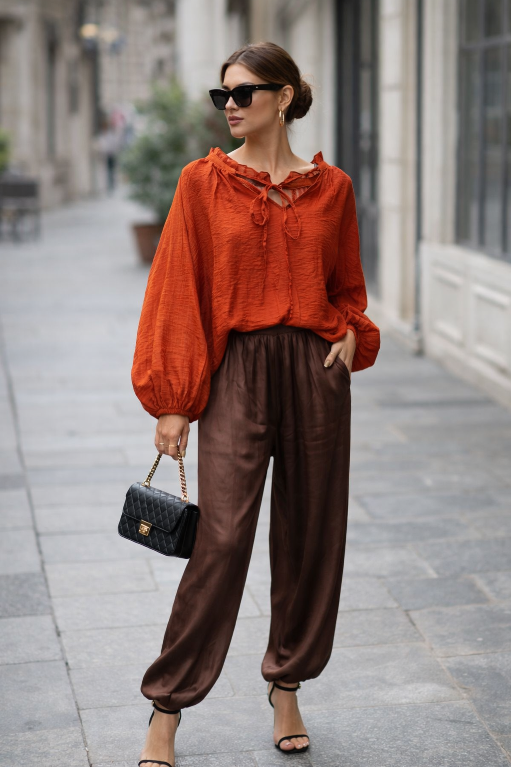 Boho Chic Satin Blouse