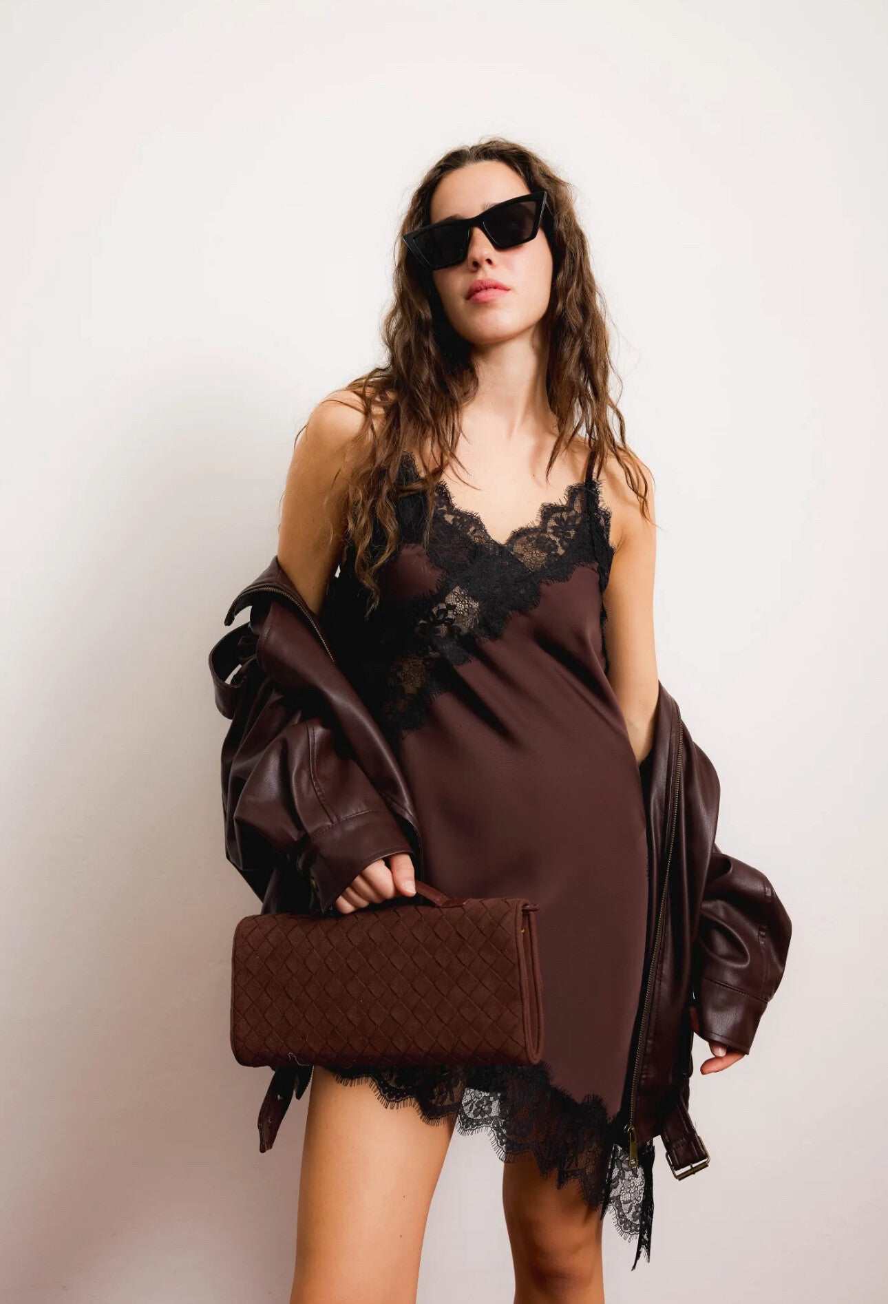 Satin Lace Camisole – Elegant Asymmetrical Silky Top