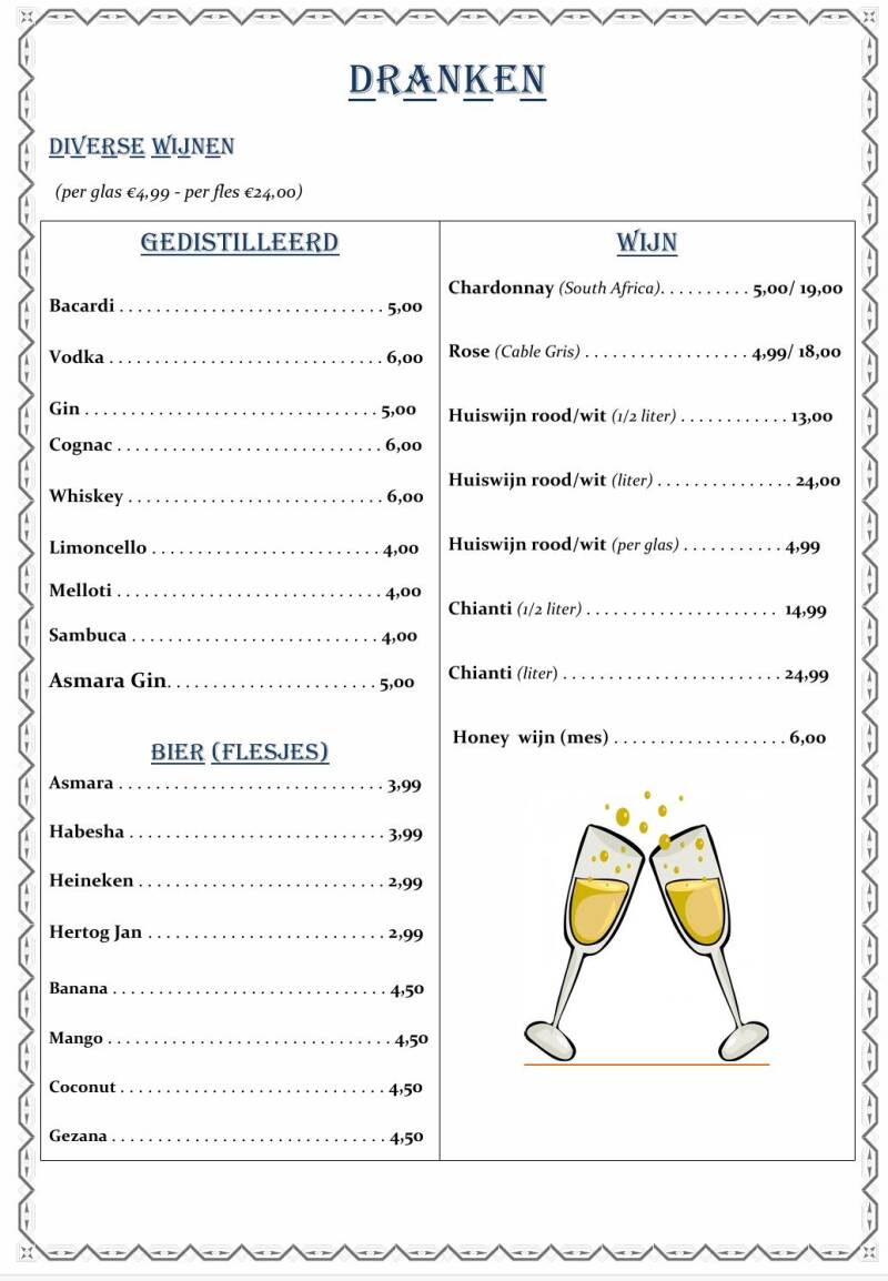 Traditioneel habesha Eritrese & Ethiopische dranken