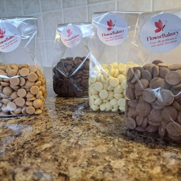 Smelt chocolade druppels