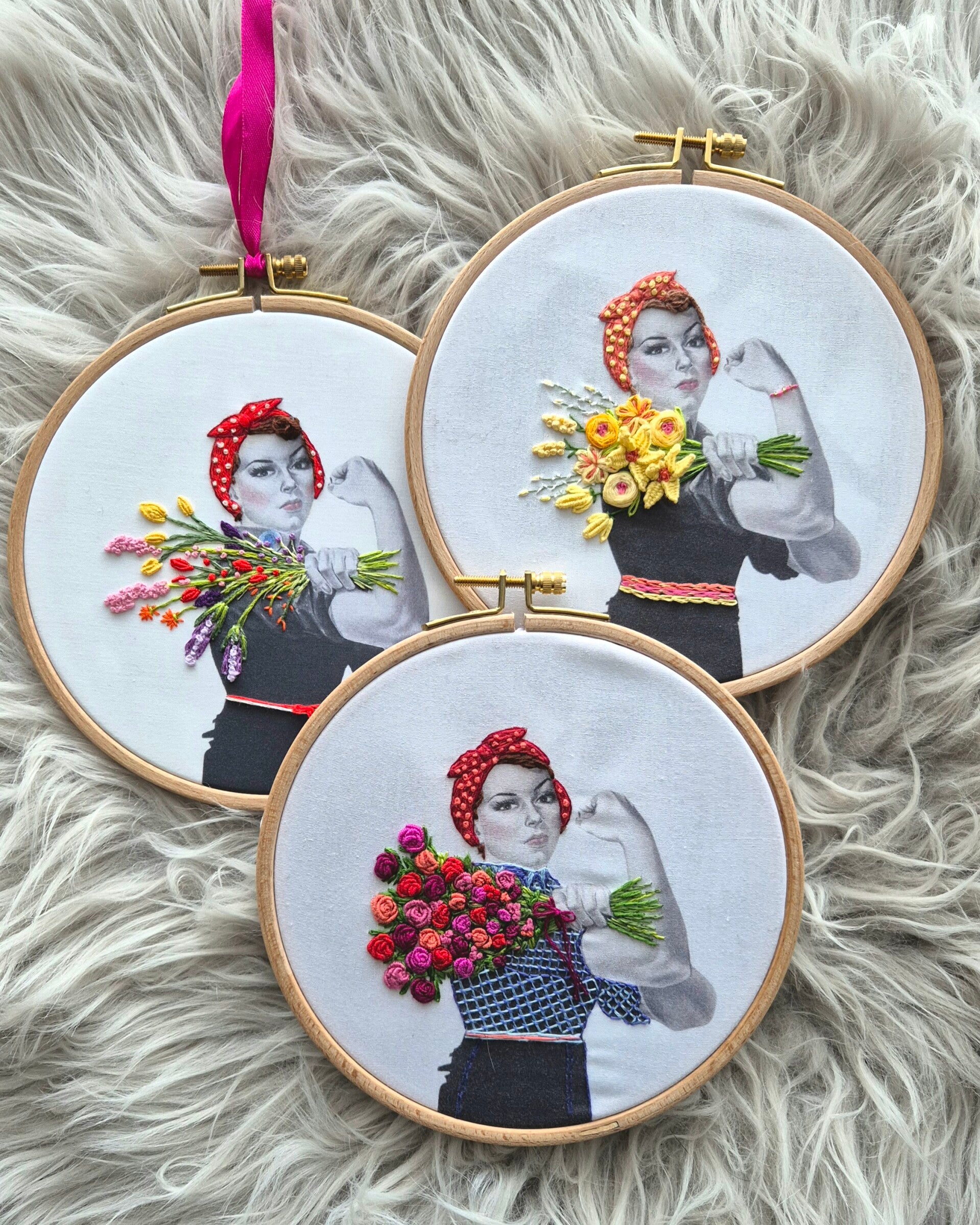 Flower Rosie borduurworkshop Delft 24-01-2026