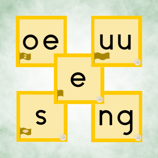 Letterkaartjes klein - geel